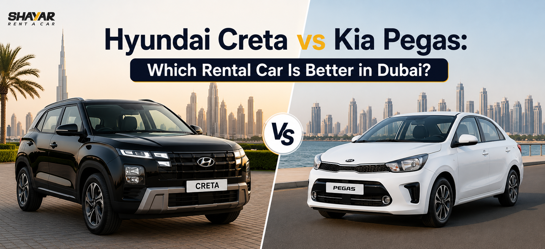 Hyundai Creta vs Kia Pegas: Which Rental Car Is Better in Dubai?